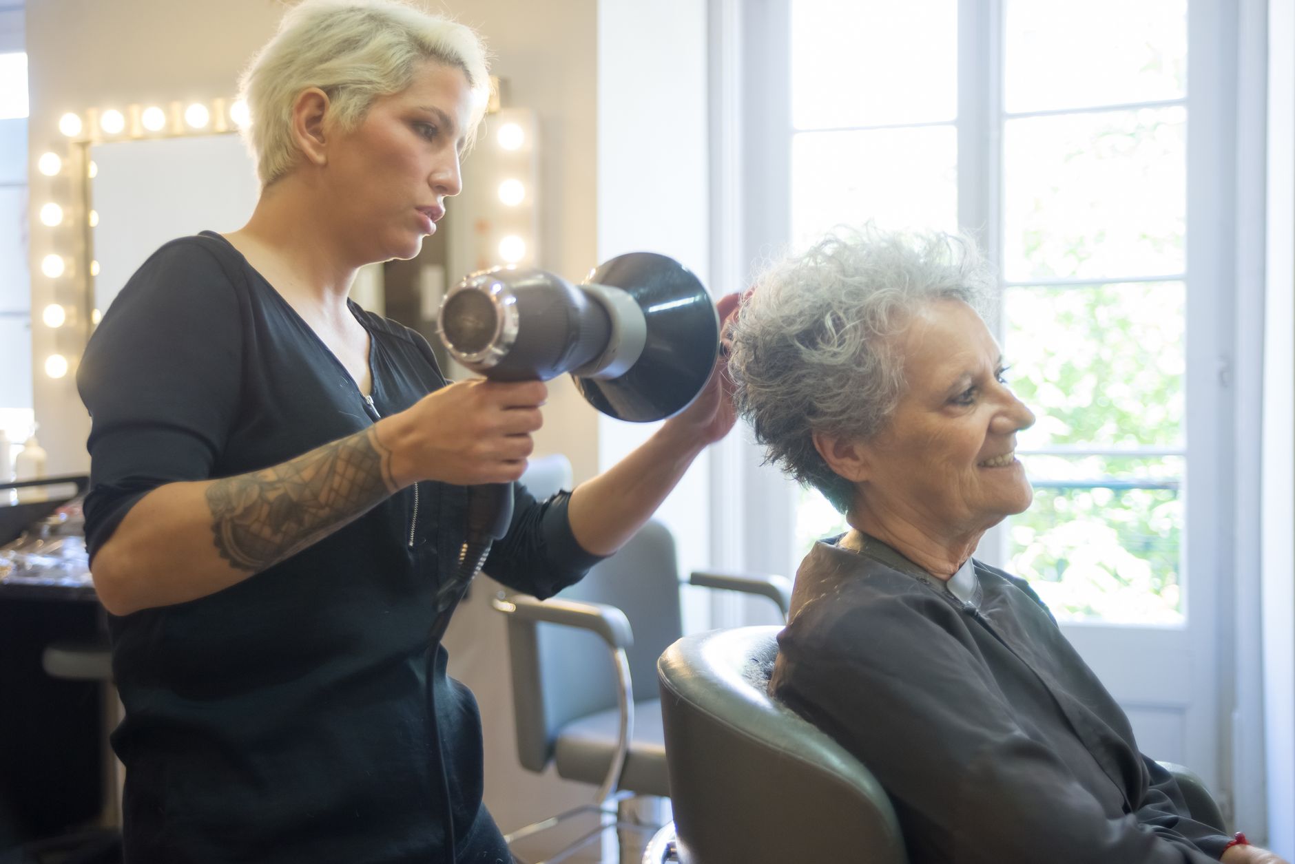 Blow-dry finish